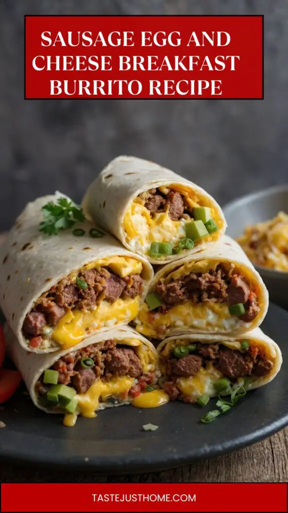 Sausage Egg And Cheese Breakfast Burrito Recipe Sausage Egg And Cheese Breakfast Burrito Recipe