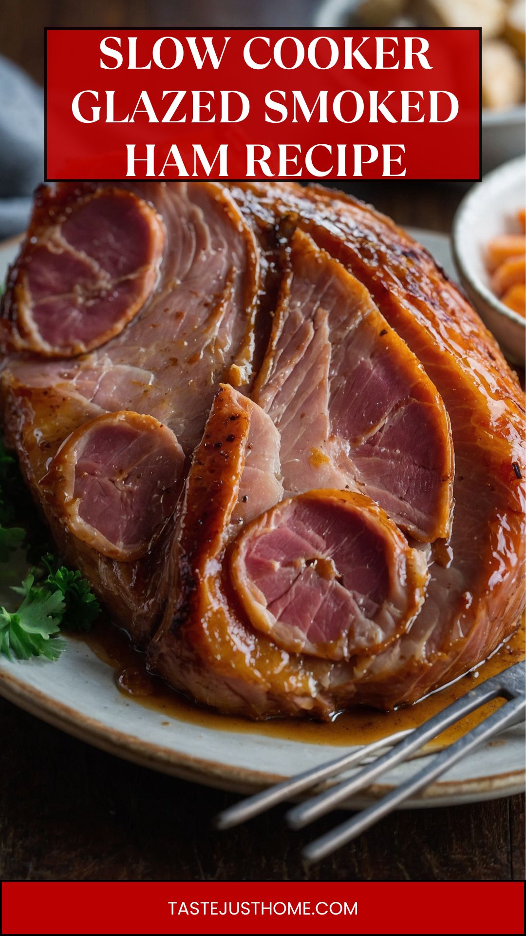 Slow Cooker Glazed Smoked Ham Recipe