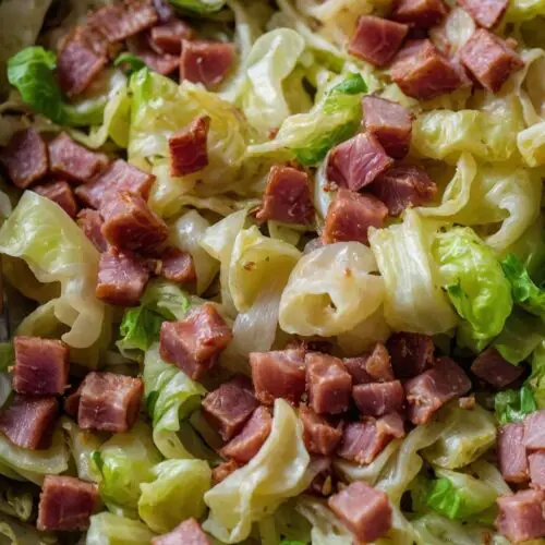 how to make fried cabbage and ham recipe