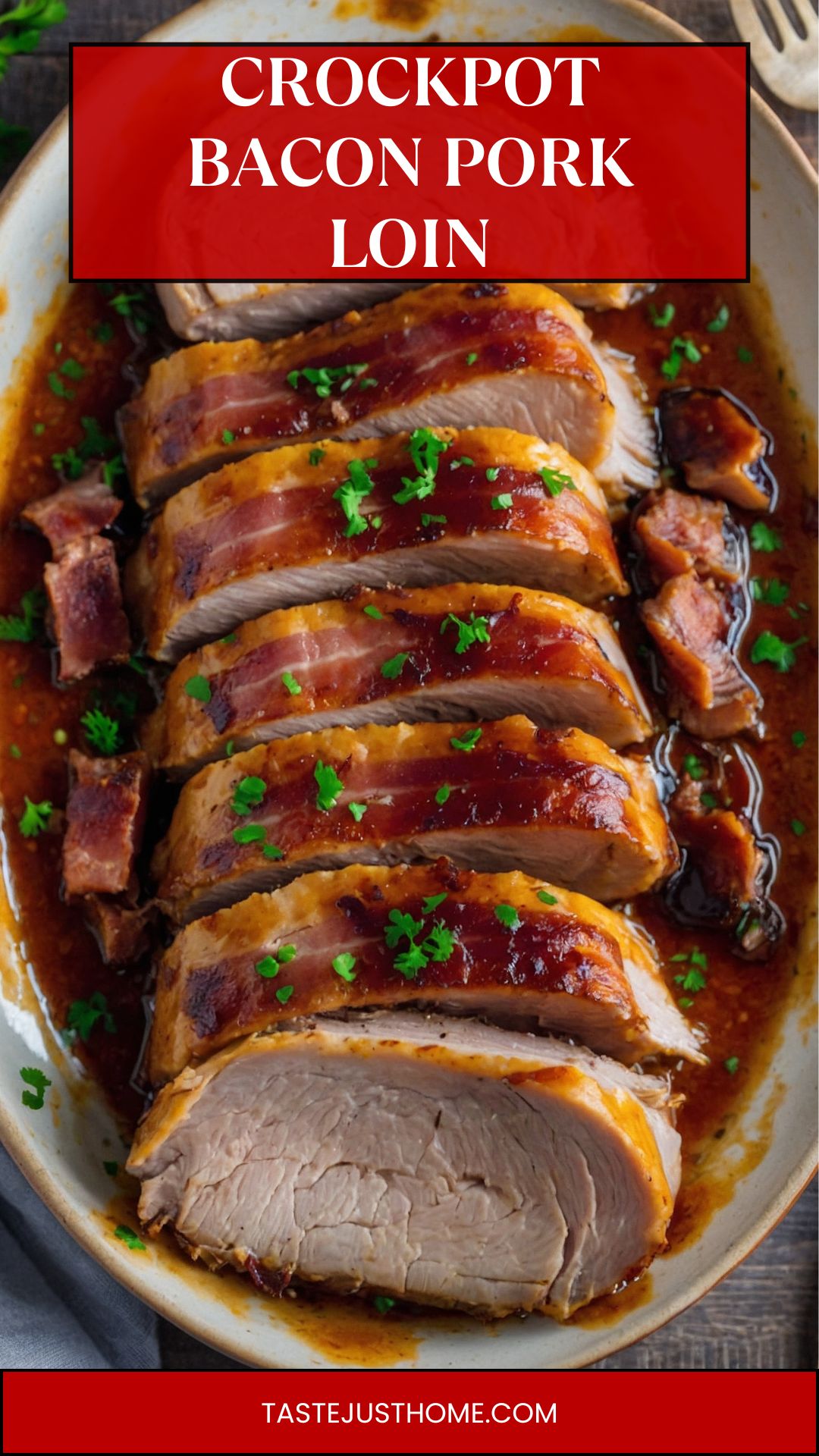 crockpot bacon pork loin