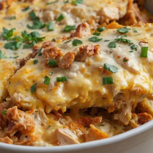 cheesy crack chicken casserole copycat recipe